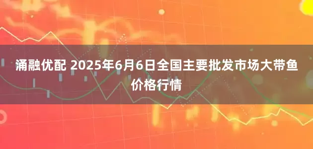 涌融优配 2025年6月6日全国主要批发市场大带鱼价格行情